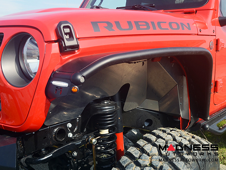 Jeep Wrangler JL Overland Tube Fenders by Metalcloak Front Raw
